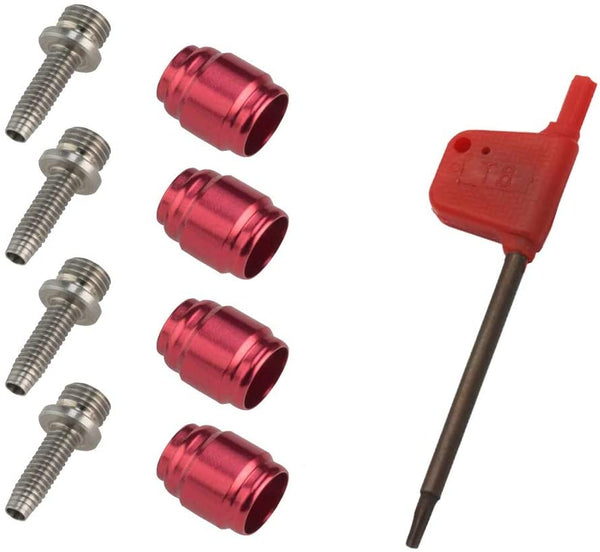 CYCOBYCO 4 sets Bicycle Olive Connecting Insert Oil Fitting Kit for Avid Sram Bike Hydraulic Disc StealthamaJig Brake Hose STEALTH-A-MAJIG Quick Install