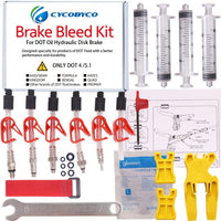 CYCOBYCO Bicycle Brake Bleed Kit for AVID Sram Formula Hayes Bngal Hope Quad Kingdom Promax DOT Oil Hydraulic Disc Tools