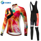 Cycobyco Autumn Colorful Women Cycling Jersey Set /Mountian Bike Wear Ropa Ciclismo Cycling Bicycle Clothes Cycling Clothing