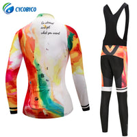 Cycobyco Autumn Colorful Women Cycling Jersey Set /Mountian Bike Wear Ropa Ciclismo Cycling Bicycle Clothes Cycling Clothing