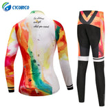 Cycobyco Autumn Colorful Women Cycling Jersey Set /Mountian Bike Wear Ropa Ciclismo Cycling Bicycle Clothes Cycling Clothing