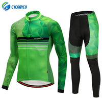 Cycobyco Fluorescence Cycling Jersey Long Sleeve Ciclismo Maillot MTB Bike Bicycle Jacket Cycling Quick Dry Clothing