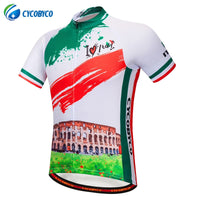 Cycobyco Men's Cycling Jersey Short Sleeve Reflective,Light,Breathable and Quick Drying USA,Italy,France,Brazil,Spain Style